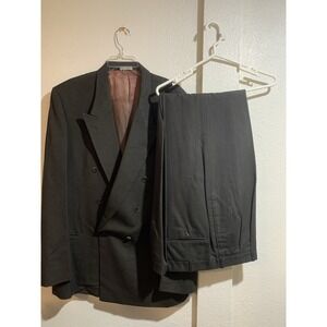 Cellini Men's 2-Piece Black‎ Suit Jacket Size 46L Pants 39L